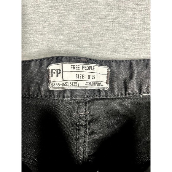 Free People Black Skinny Jeans Womens 29 61855-16515125 Mid Rise Dark Wash - Picture 4 of 10